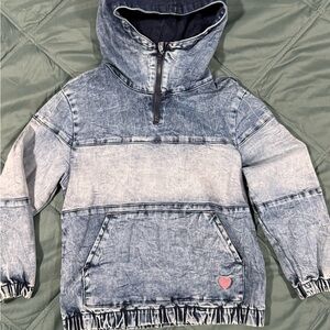 Tucker + Tate Denim Hoodie with Heart Accent